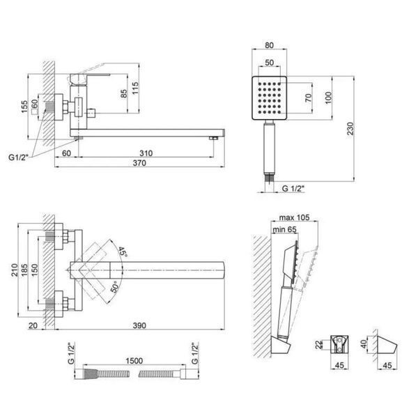 Смеситель для ванны Lidz (NKS) 10 30 005-1 New SD00034634 фото