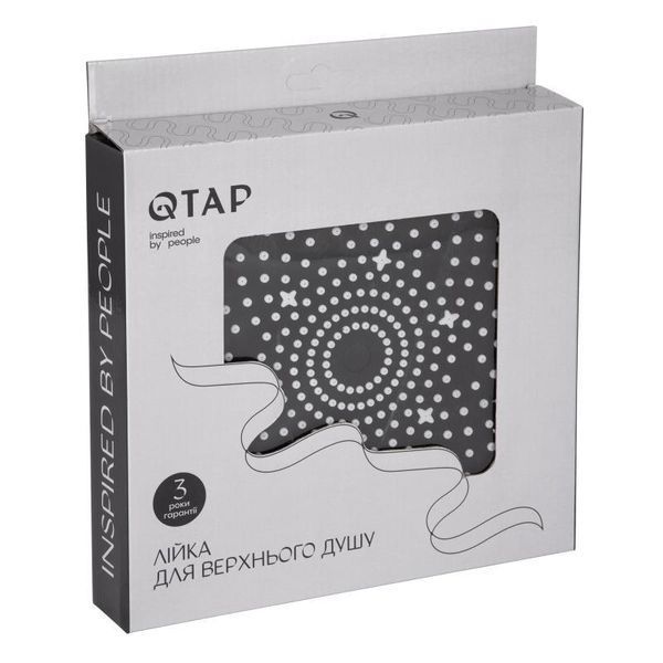 Лійка для верхнього душу Qtap Hlavova D 230 мм округла QTHLA107BLM45788 Black Matt 2295961888 фото