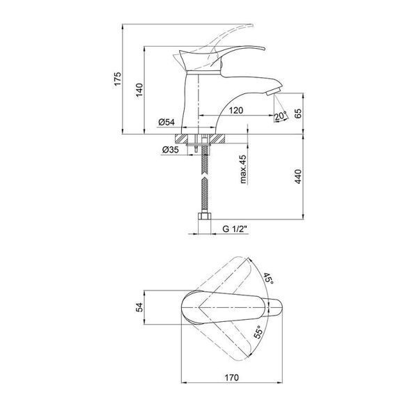 Смеситель для раковины Qtap Eris СRM 001 SD00000866 фото