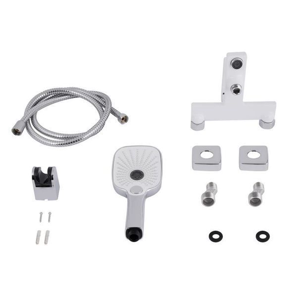 Змішувач для ванни Qtap Gemini (з душовим гарнітуром) QTGEM259CRW45683 Chrome/White 2342793052 фото