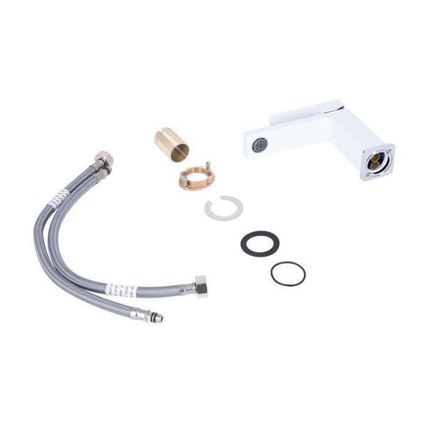 Змішувач для раковини Qtap Gemini QTGEM270CRW45675 Chrome/White 2303865968 фото