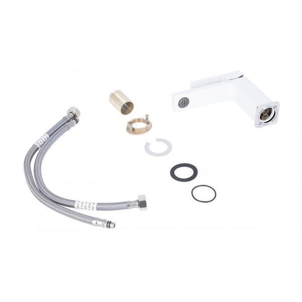 Смеситель для раковины Qtap Gemini QTGEM270CRW45675 Chrome/White 2303865968 фото
