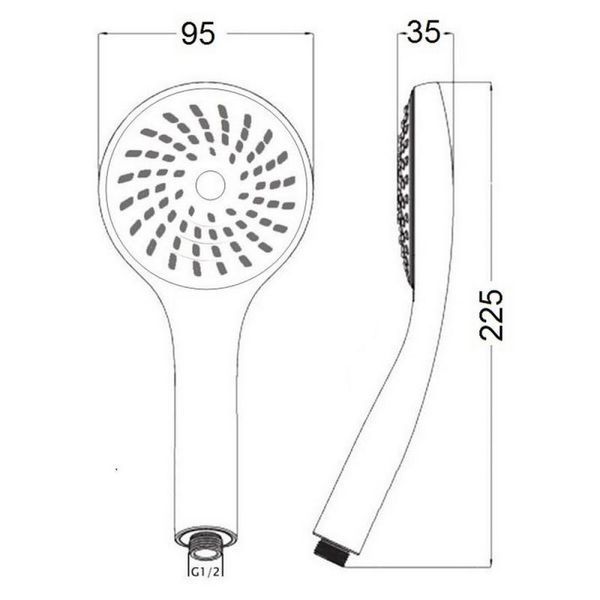 Лейка для ручного душа Lidz (CRM) 51 01 000 00 SD00028131 фото