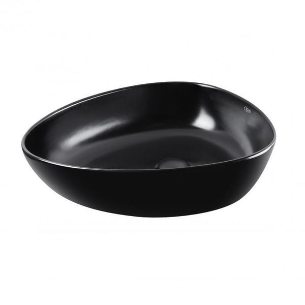 Раковина-чаша Qtap Leo 400x350x160 Matt black с донным клапаном QT1111A053MB SD00045940 фото