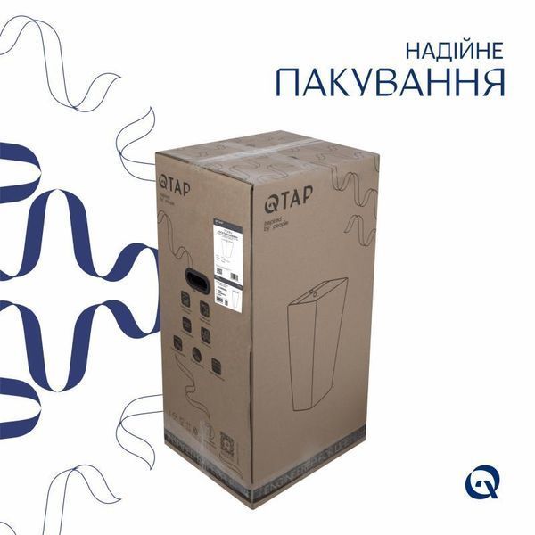 Комплект Qtap Tern: Раковина напольна моноблок 440х380х830 мм White + Донний клапан PU02O 2364863863 фото