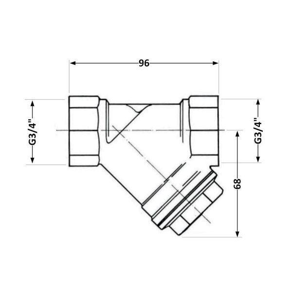 Фільтр косий Icma №50 грубої очистки 1&nbsp;1/4"ВВ латунний 83050AG05 2621516376 фото