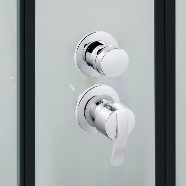 Душевой бокс Lidz Majatek SB100x100.BLA.LOW.TR, стекло прозрачное 5 мм без поддона SD00047573 фото
