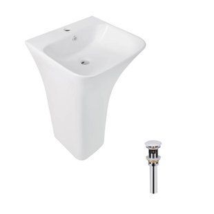 Комплект Qtap Crow: Раковина напольна моноблок 450x435x835 мм White + Донний клапан PU02O 2364863864 фото