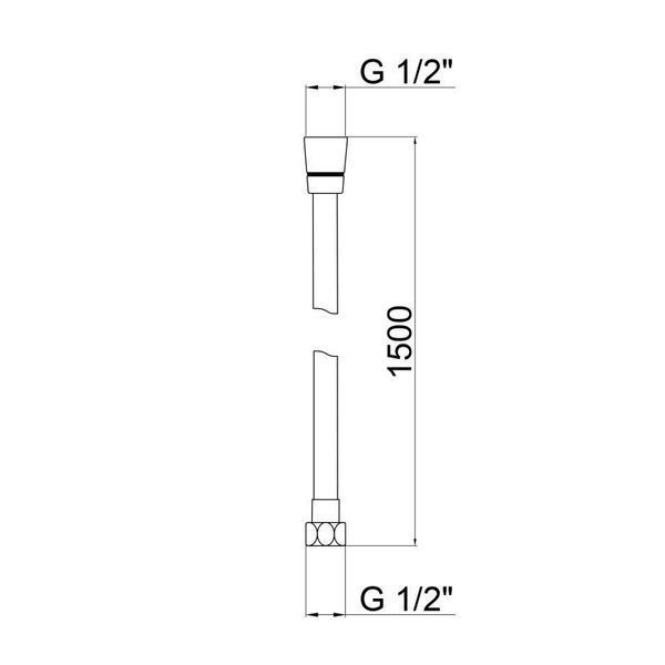 Шланг для душа Lidz (NKS) 50 30 150 00 SD00034638 фото