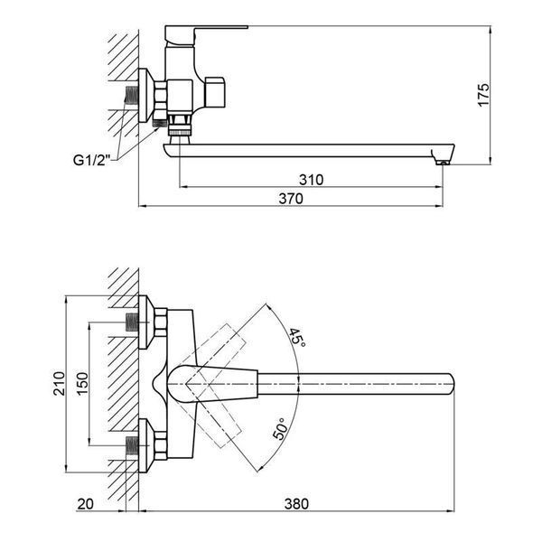 Смеситель для ванны Brinex 35B 005 SD00049619 фото